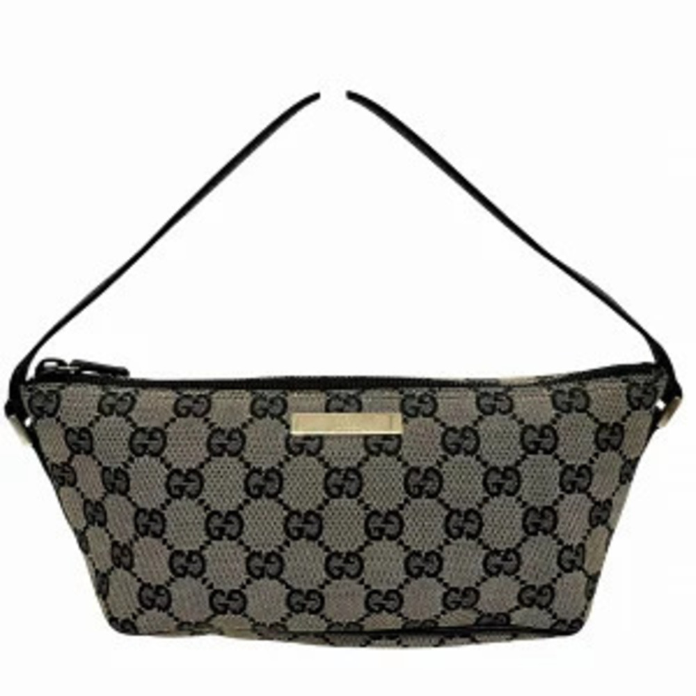 Gucci GG Monogram Canvas Boat Pochette silhouette black